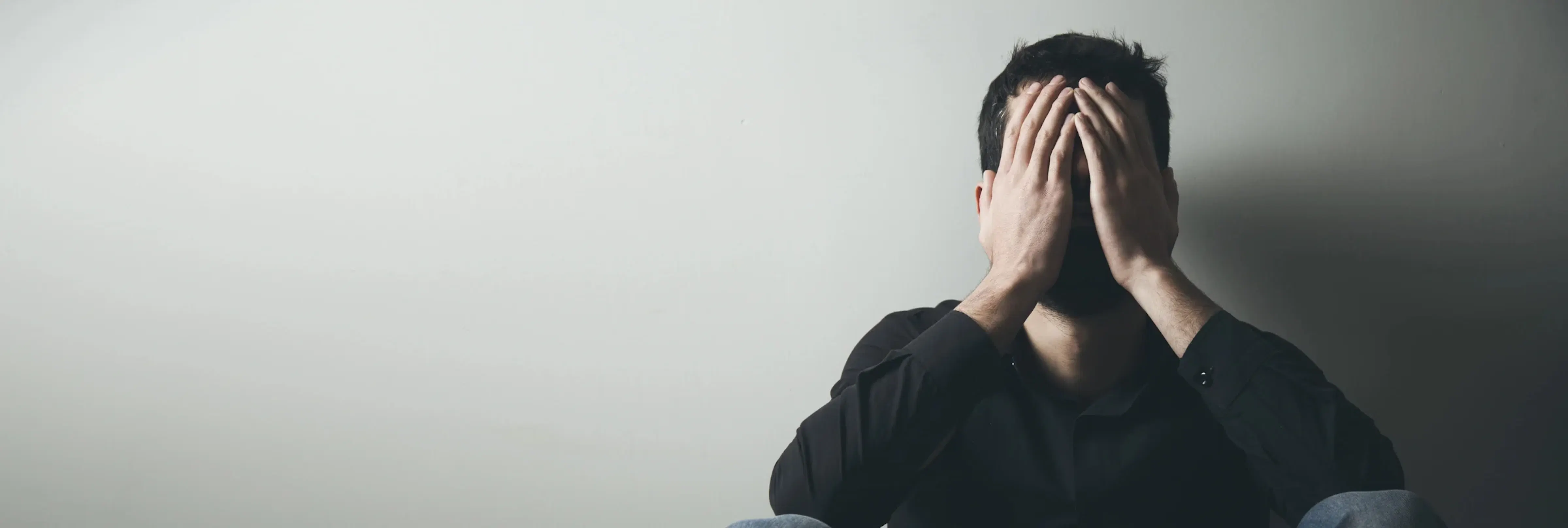 hair loss and stress man sitting
