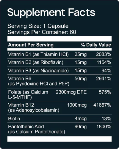 B Complete Supplement Facts